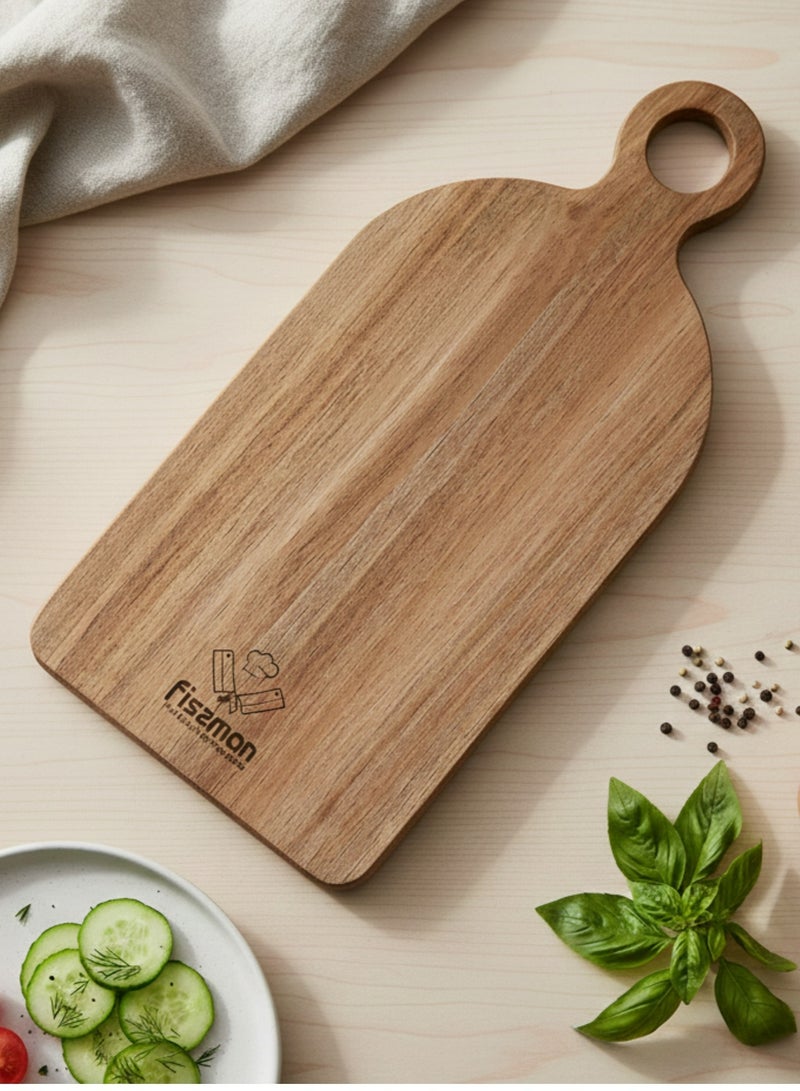 فيسمان لوح تقطيع من خشب الأكاسيا، 41×20×1.5، لوح تقطيع للمطبخ مزود بفتحة تعليق، لوح تقطيع قابل للاستخدام على الوجهين - Image 1